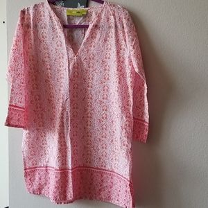 Rock flower paper top, sz M